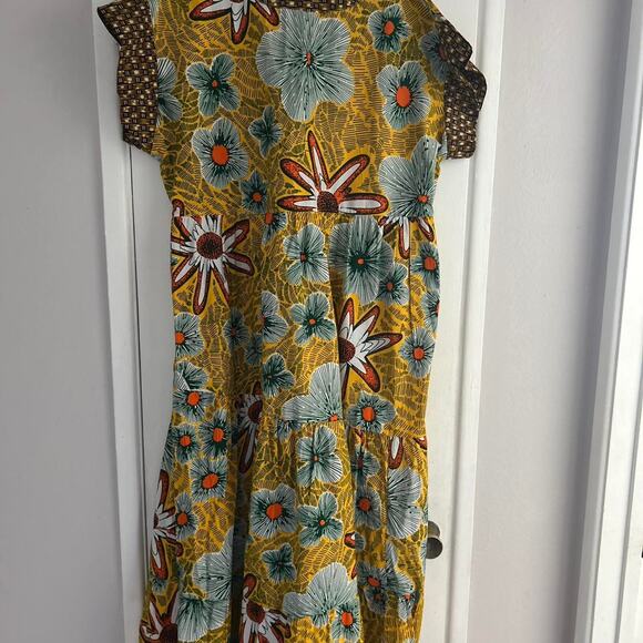 Kiki clothing NWT gorgeous vibrant African Inspired Empire Layered Dress  XXL - Picture 7 of 8